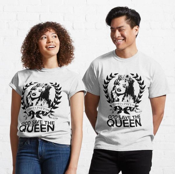 

women's t-shirt t shirt womenÂ trisha paytas "god save the queen" classic, White