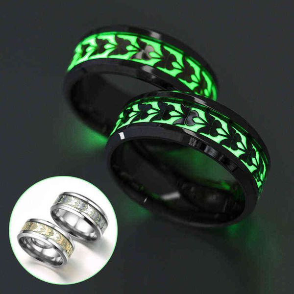 Световое кольцо модное из нержавеющей стали светящееся кольцо минималистская мода бабочка пара свадебные полосы ювелирных изделий подарочные аксессуары G1125