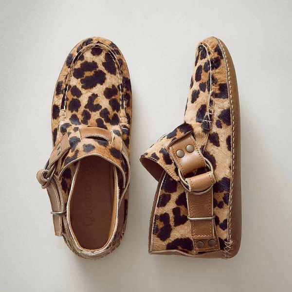 

boots women's fashion flat-bottom high-leopard shoes casual buckle strap flock round toe with stitching belt #3, Black