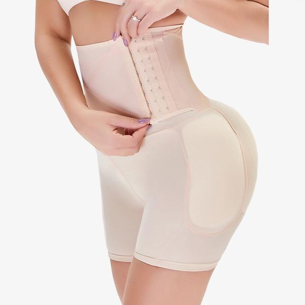

women's shapers shapewear lingerie 3 breasted adjustable body shaper thigh trimmer waist trainer tummy control panty bulifter panties, Black;white