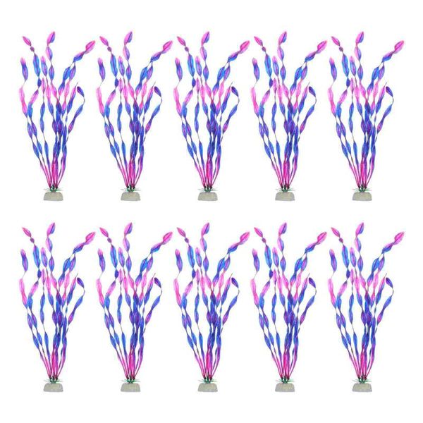 

decorations 10pcs artificial fish tank seaweeds landscaping fake aquarium