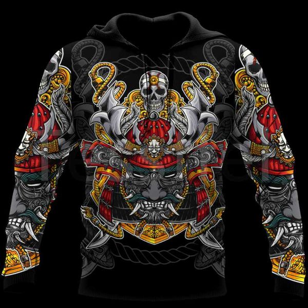 

men's hoodies & sweatshirts japanese samurai tattoo funny fashion tracksuit 3dprint men/women harajuku streetwear pullover jacket z, Black