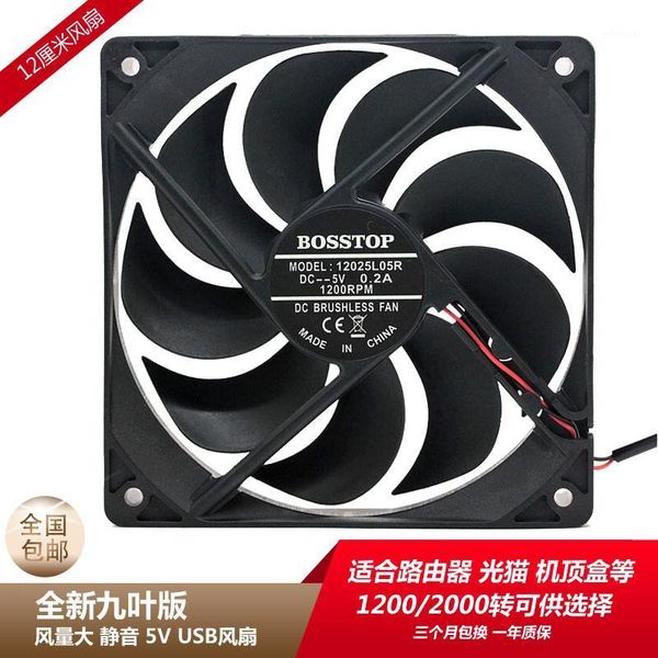 

cooling fan router set box 12cm 12025 5v mute cooling1