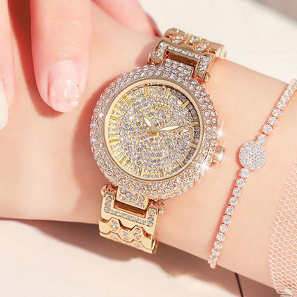 

wristwatches 2021 gold star same diamond watch delicate design customizable color logo a large inventory, Slivery;brown