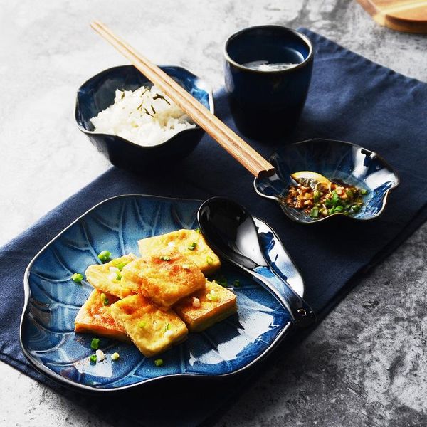 

japanese style kiln dishware set business el restaurant tableware steak plate ceramic dinner plates dishes &