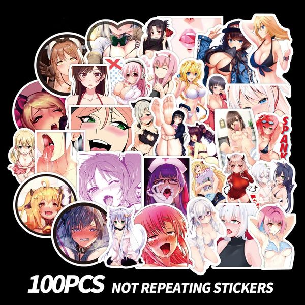 

100pcs/lot anime girls stickers for lapskateboard notebook luggage water bottle car decals