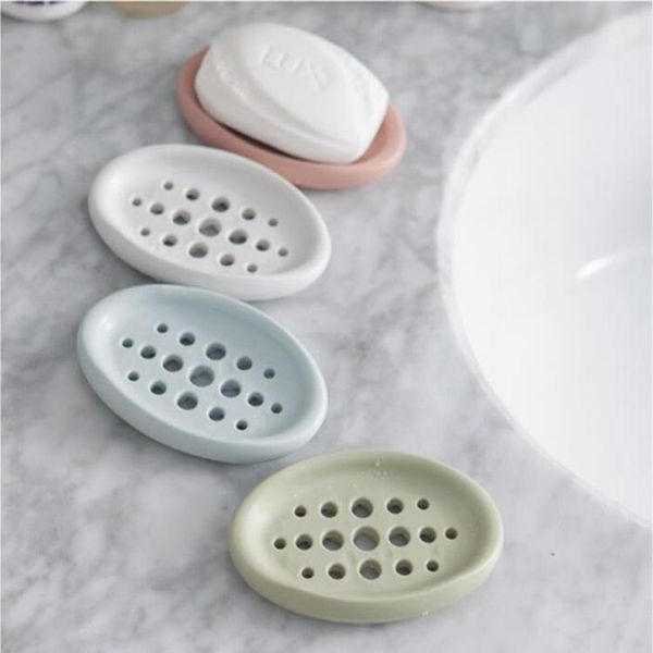 

soap dishes silicone holder case bathroom storage box wash shower home travel drain toilet lid silica gel dish hollowed