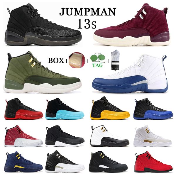 

with socks basketball shoes 12 12s ovo concord university gold playoff white dark grey royal the master men flu game french winterized sport