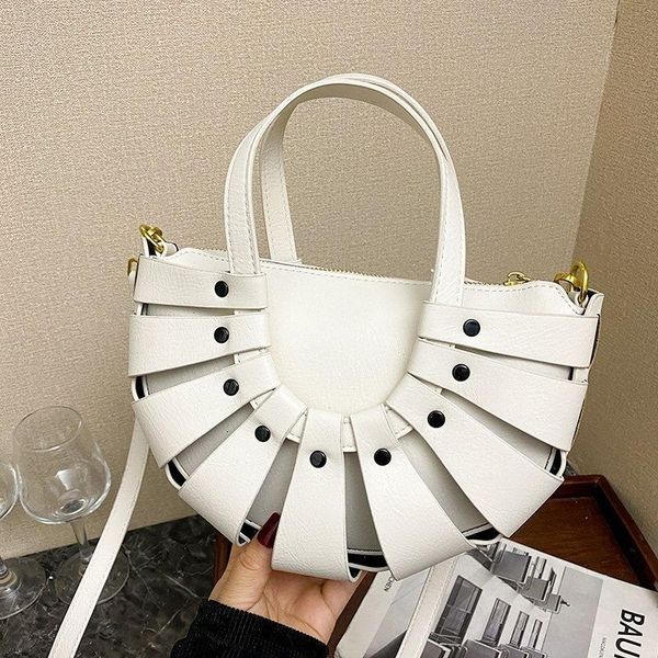 

evening bags luxury handbag women design retro hand for 2021 half moon totes satchel solid color crossboy shoulder bag
