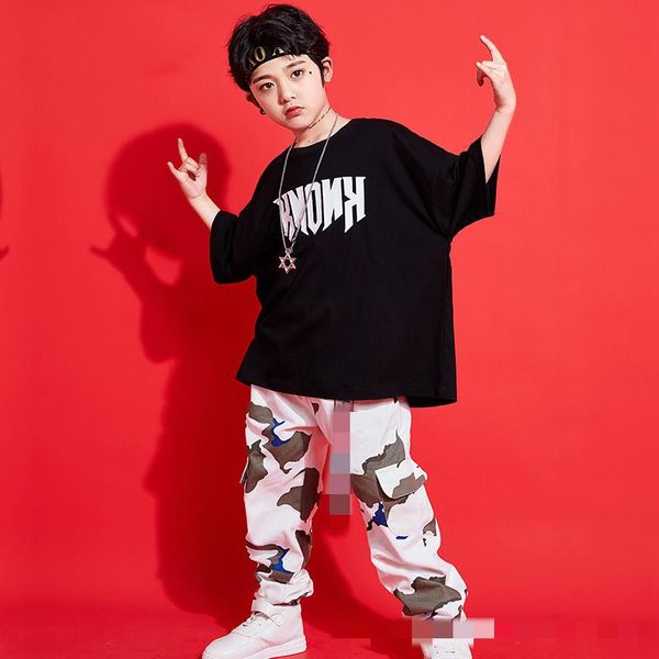

clothing sets 2021 fashion children's hip hop set for teenage girls cotton sports suits street wear crop and pants dance clothes, White