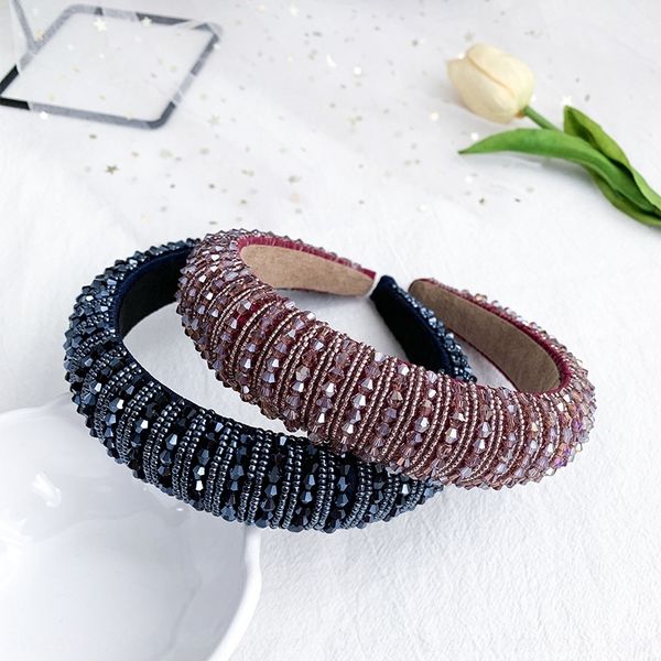 

5sg press wide edge heads resin bead sponge head sale headdress press wide edge resin bead sponge hair band hair bandheadd, Silver