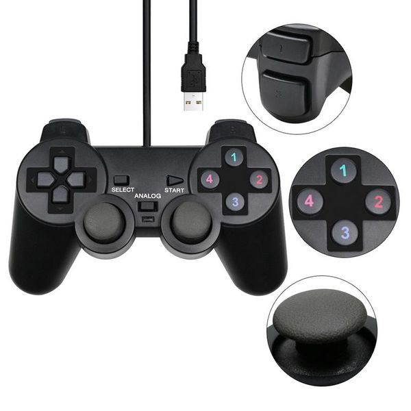 

game controllers & joysticks 2021 wired usb controller gamepad for winxp/win7/win8/win10 pc computer lapjoystick