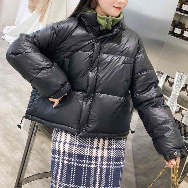 

13c small short bread down jacket women's winter jacket new korean version 90 white duck, Black
