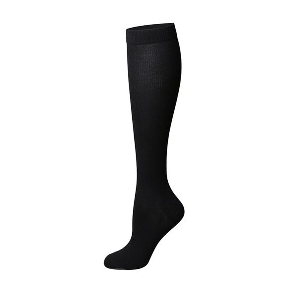 

men solid color sock cotton knee high socks quick drying breathable sports cycling football running long, Black