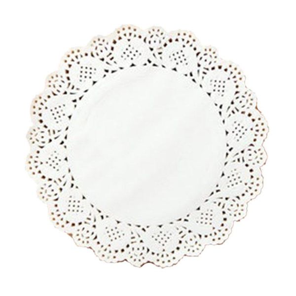 

mats & pads 700pcs hair flower bottom paper hollow lace fried food cake pad round tray paper-abux