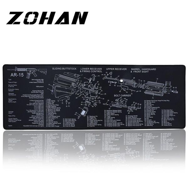 

outdoor pads gun cleaning mat (3 by 1 inches) - double thickness workbench extra protective pad with ar 15 parts diagram