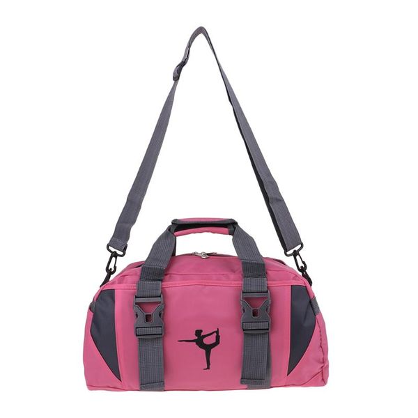 

portable women men sports gym bag with compartment travel duffel shoulder yoga mats
