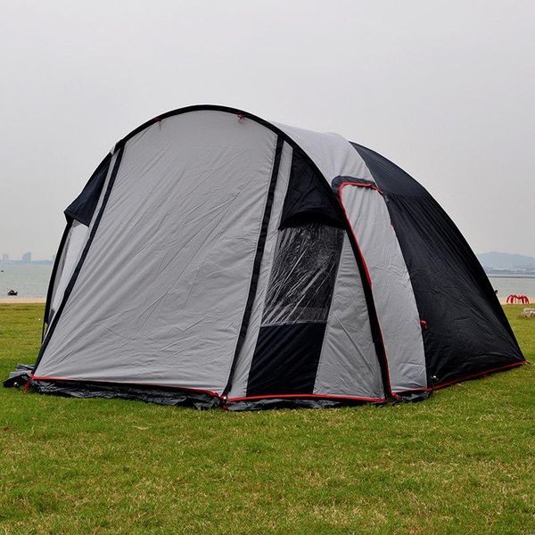 

style family 4 people tent double layer camping one room&one hall rainproof self-driving gazebo tents and shelters