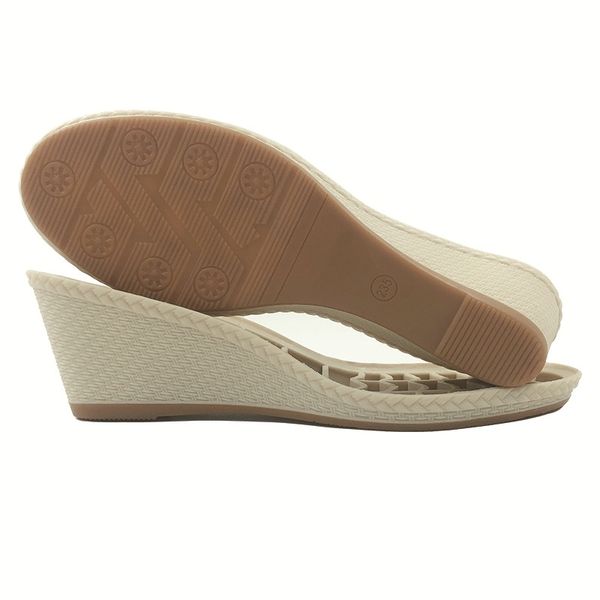 

new national style slope heel embroidered women's tpr tendon sole