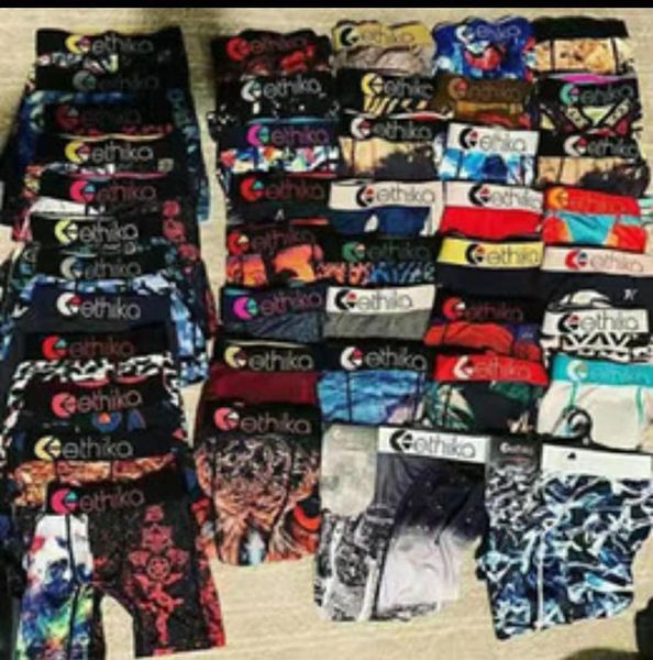

promotion mode random ethika men's skateboarding underwear boxer hip hop rock special fashion street fast drying underwear 004, White;black