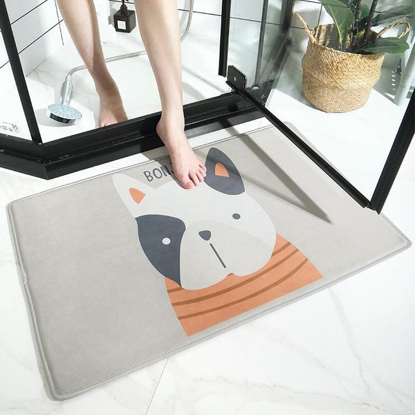 

shower room doormat bath mat cartoon flannel bathroom rug fast absorbent foot non-slip home entrance decorative door mats