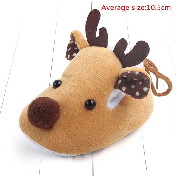 

first walkers 1pair cute christmas deer winter coral velvet super soft bottom sole shoes toddler baby comfortable daily wear