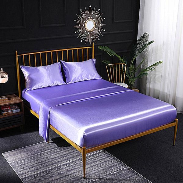 

bedding sets 4pcs set bed linen mattress cover sabanas king size bedsheet smooth soft cool sheets 2pcs pillowcase