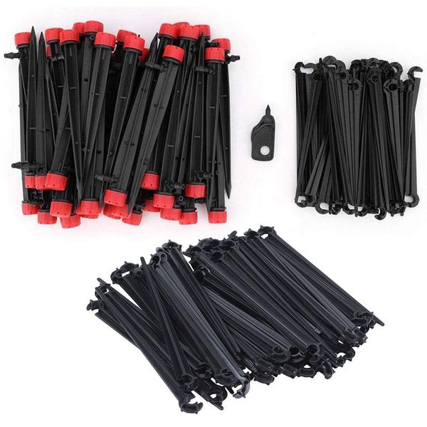 

drip irrigation emitters micro-bubbler + 50pcs stake with c-shaped 4 / 7mm pipe fixed rod watering equipments