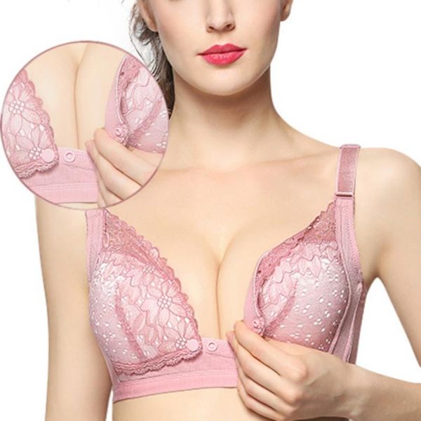 

maternity intimates nursing bras lace for pregnant women pregnancy underwear breastfeeding bra q1, White