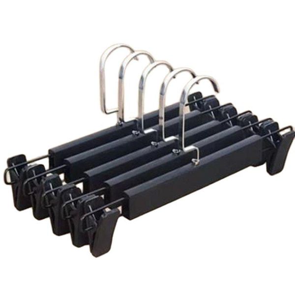 

hangers & racks 10pcs non-slip plastic hanger metal household wooden pants rack clip skirt clothes hanging home clothing store