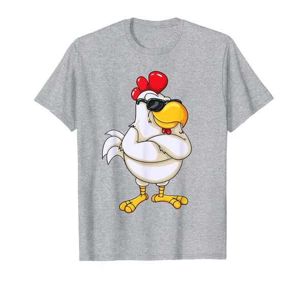 

cool chicken black sunglasses funny farmers gift t-shirt, White;black
