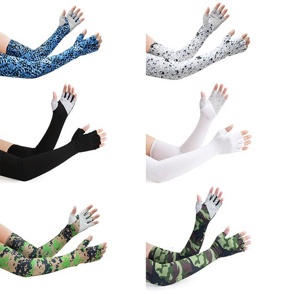

protective sleeves summer ice sleeve silk sunscreen men's and women's gloves thin jinhua workers