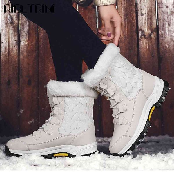 

boots female warm short plush lace up wees shoes fashion ankle women design casual comfy boots, Black