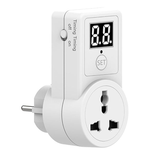 Timer Interruttore timer conto alla rovescia digitale Display a due cifre Batteria del telefono UE Ricarica per veicoli elettrici Spina universale 10A