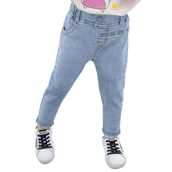 

jeans for girl autumn baby casual style trousers children solid color children's clothes, Blue