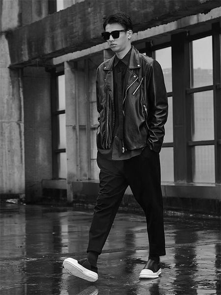 

men's pants leisure spring and autumn urban youth fashion trend with hong kong wind large size, Black