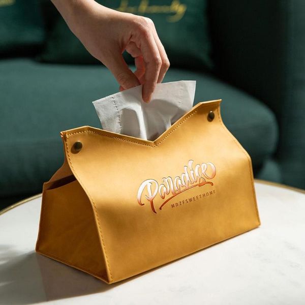 

tissue boxes & napkins leather box cover facial holder dispenser for home, bedroom, office, car or decoration