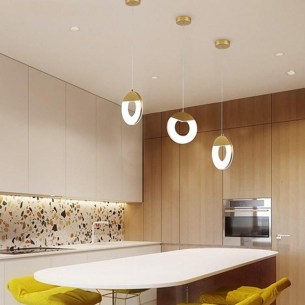

pendant lamps 8w/24w led dining room chandelier modern simple round personality creative for living decro light
