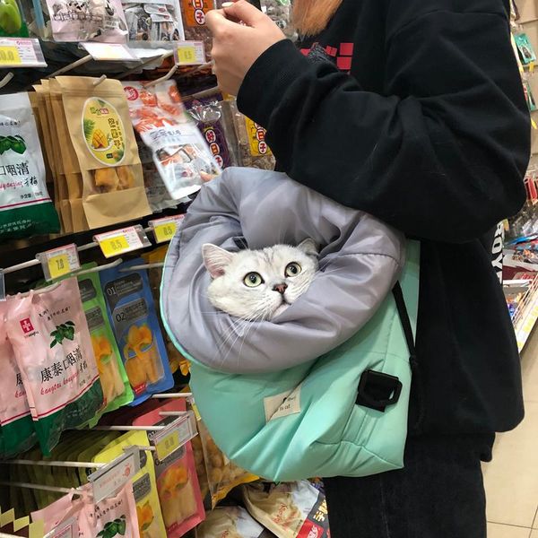 

bbmf winter warm cat bag outdoor travel backpack for breathable portable carrier small dog shoulder pet supplies carriers,crates & houses