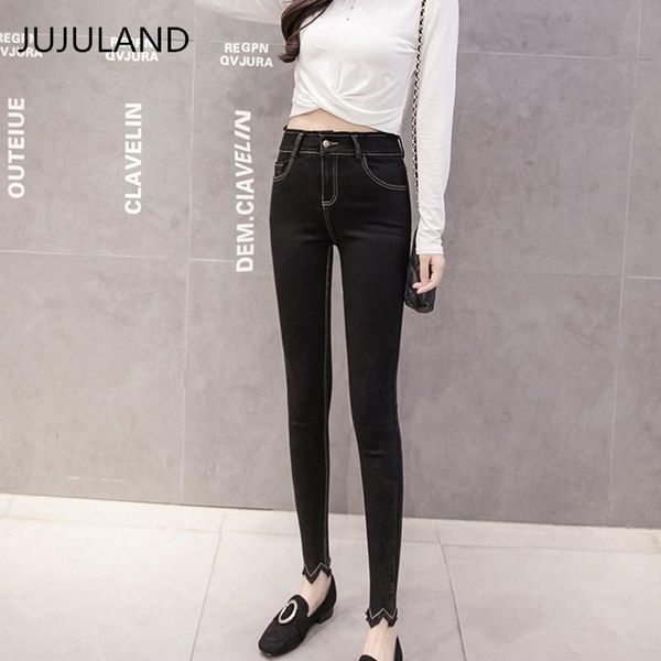

slim jeans for women skinny high waist woman black denim pencil pants stretch calca women's, Blue