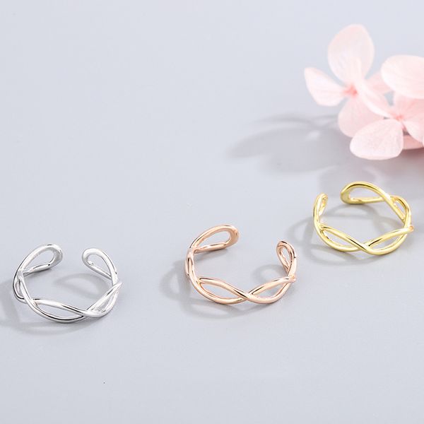 

fashion simple s999 silver irregular female personality hollow out christmas ring