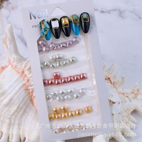 

sailor moone 2021 internet celebrity marble nail beauty ornament rhinestone supplies1, Silver;gold