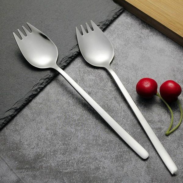 

spoons 2 in1 stainless steel spork spoon fork cutlery utensil outdoor combo picnic