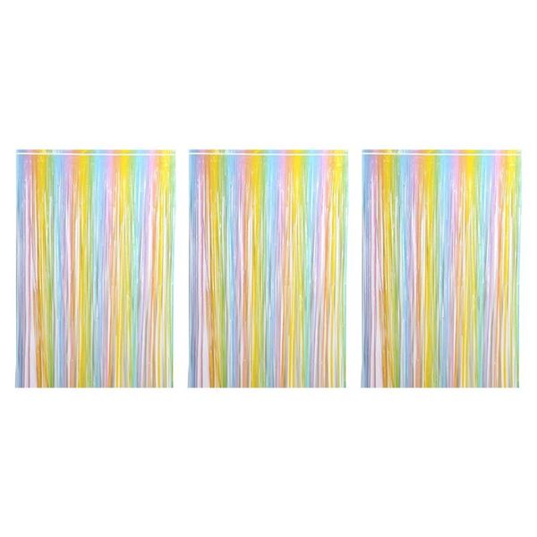 

party decoration 3pcs backdrop birthday foil curtain wedding string tinsel fringe 1mx2m bachelorette shimmer drapes wall