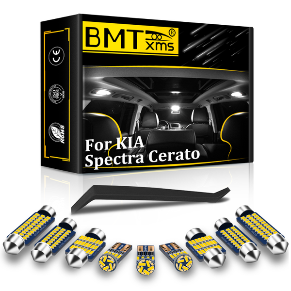 

bmtxms 8pcs canbus vehicle led interior dome trunk light car accessories for kia spectra cerato 2003-2009 error emergency lights