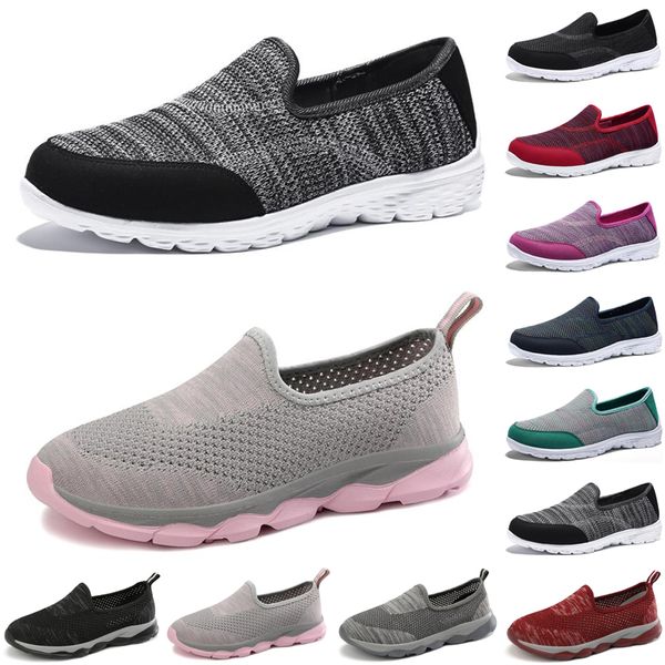 

luxury women casual shoes black red gray green loafers flat slip on breathable mens trainers sneakers size 35-42, White;red