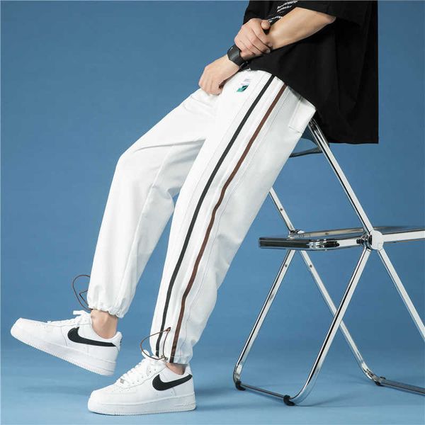 

sports and leisure pants men's spring autumn 2021 guard guochao capris leggings, Black