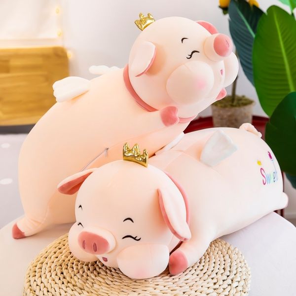 

pig plush toy cute bed leg clamping girl sleeping long pillow summer doll