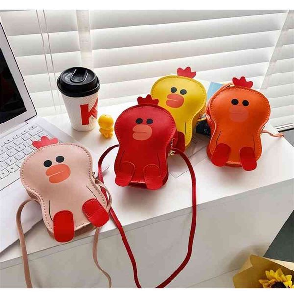 

2020 new children's cute fashion chicken messenger bag simple men and women