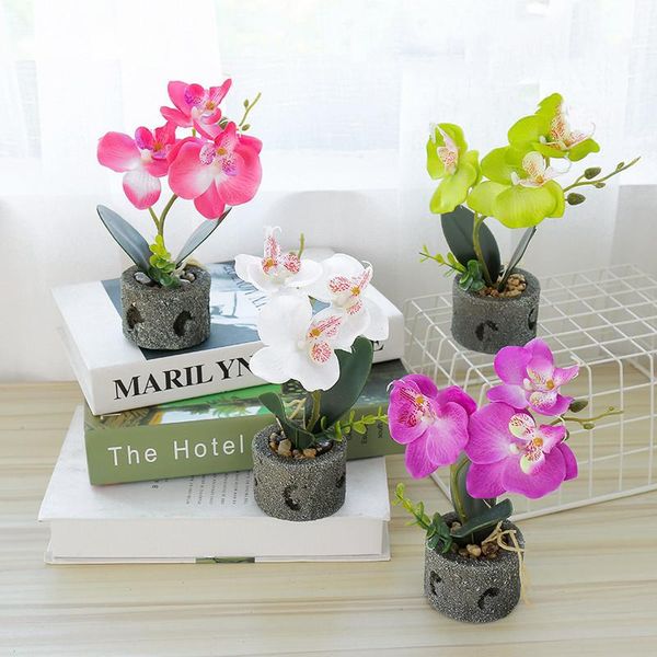 

decorative flowers & wreaths butterfly orchid bonsai silk flower artificial plastic simulation plants fake green potted for wedding christma